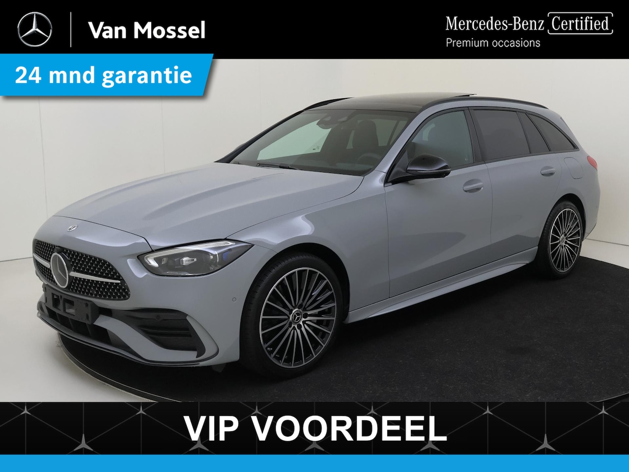 Mercedes-Benz C-klasse Estate - 300 e Star Edition AMG Line Plus Alpine Grey /Panoramadak / Rijassistentiepakket / Elek. T - AutoWereld.nl