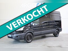 Ford Transit - 350 2.0 TDCI L2/H2 Trend AWD 4X4 MARGE 170PK ZWART AIRCO TREKHAAK CRUISE 12/2018 LEASE V/A