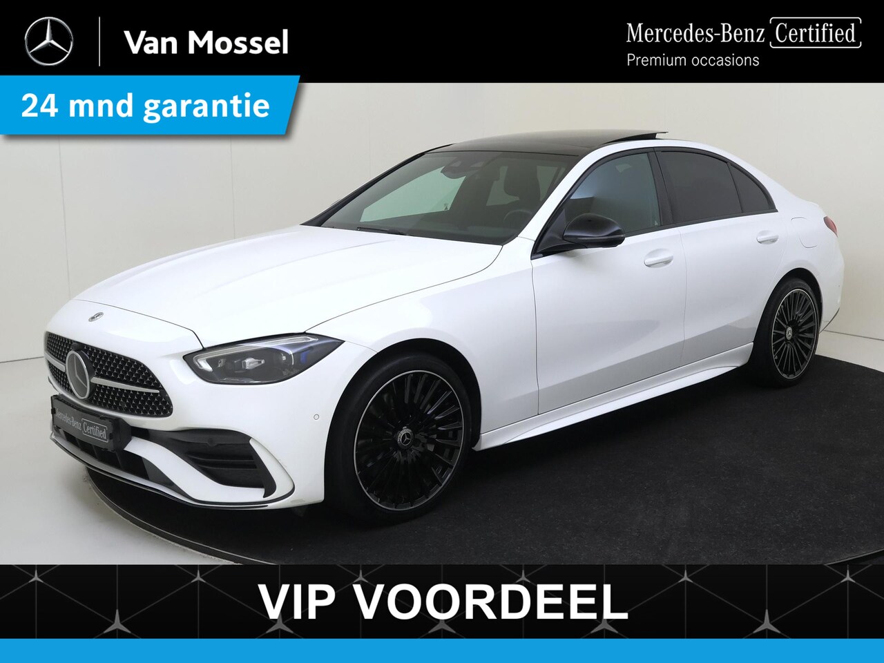 Mercedes-Benz C-klasse - 300 e AMG Line / Panoramadak/ Night/ 19 inch/ El. Trekhaak/ - AutoWereld.nl