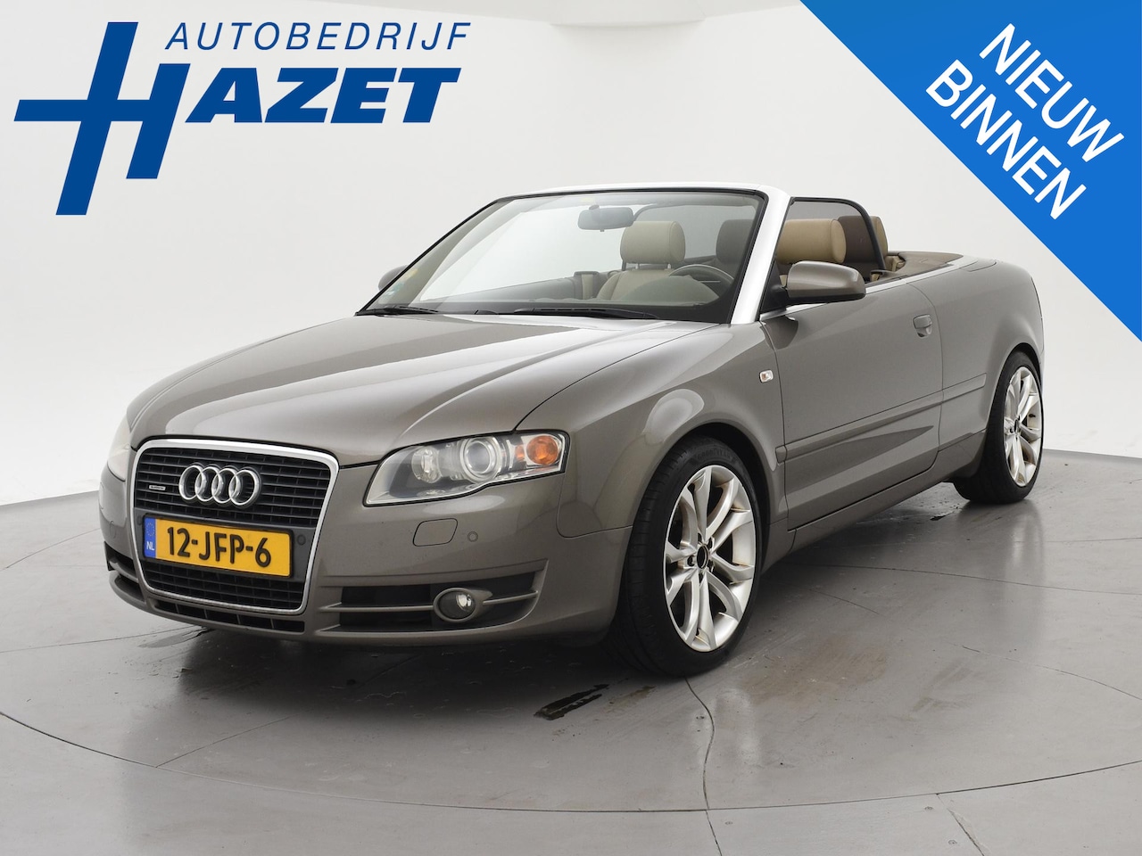 Audi A4 Cabriolet - 3.0 TDI V6 232 PK QUATTRO *ALPACA BEIGE* + LEDER SPORTINTERIEUR + STOELVERWARMING - AutoWereld.nl