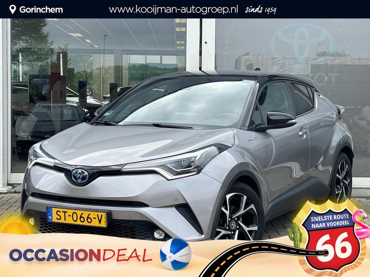 Toyota C-HR - 1.8 Hybrid Bi-Tone | Leder | Stoelverwarming | Zomer + winterbanden | Parkeersensoren voor - AutoWereld.nl
