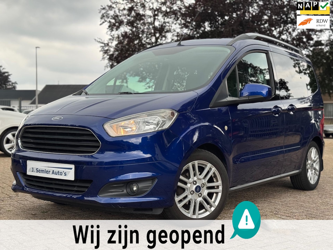 Ford Tourneo Courier - 1.0 Titanium AIRCO STOELVERW. TREKHAAK NWE.DRIEM 2XSCHUIFDEUR - AutoWereld.nl