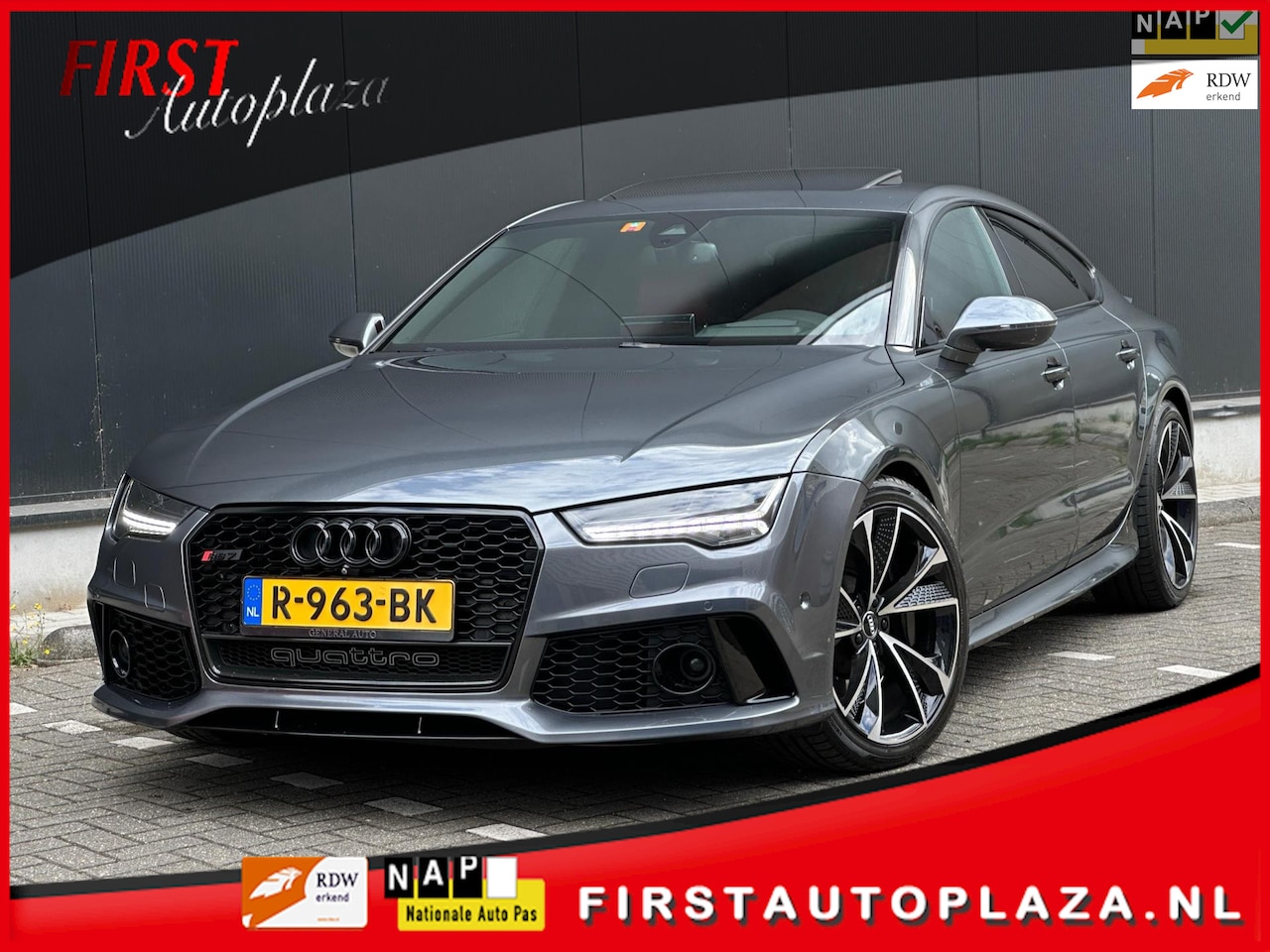 Audi RS7 - Sportback 4.0 TFSI Quattro Pro Line Plus SOFTCLOSE/HUD/MEMORY/DAK/360 | KEURIGE AUTO ! - AutoWereld.nl