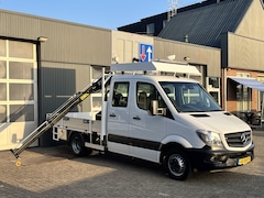 Mercedes-Benz Sprinter - 513 CDI 366 Hiab Laadkraan 018T Trekhaak 2000 kg Airco 6 persoons uitvoering Open laadbak