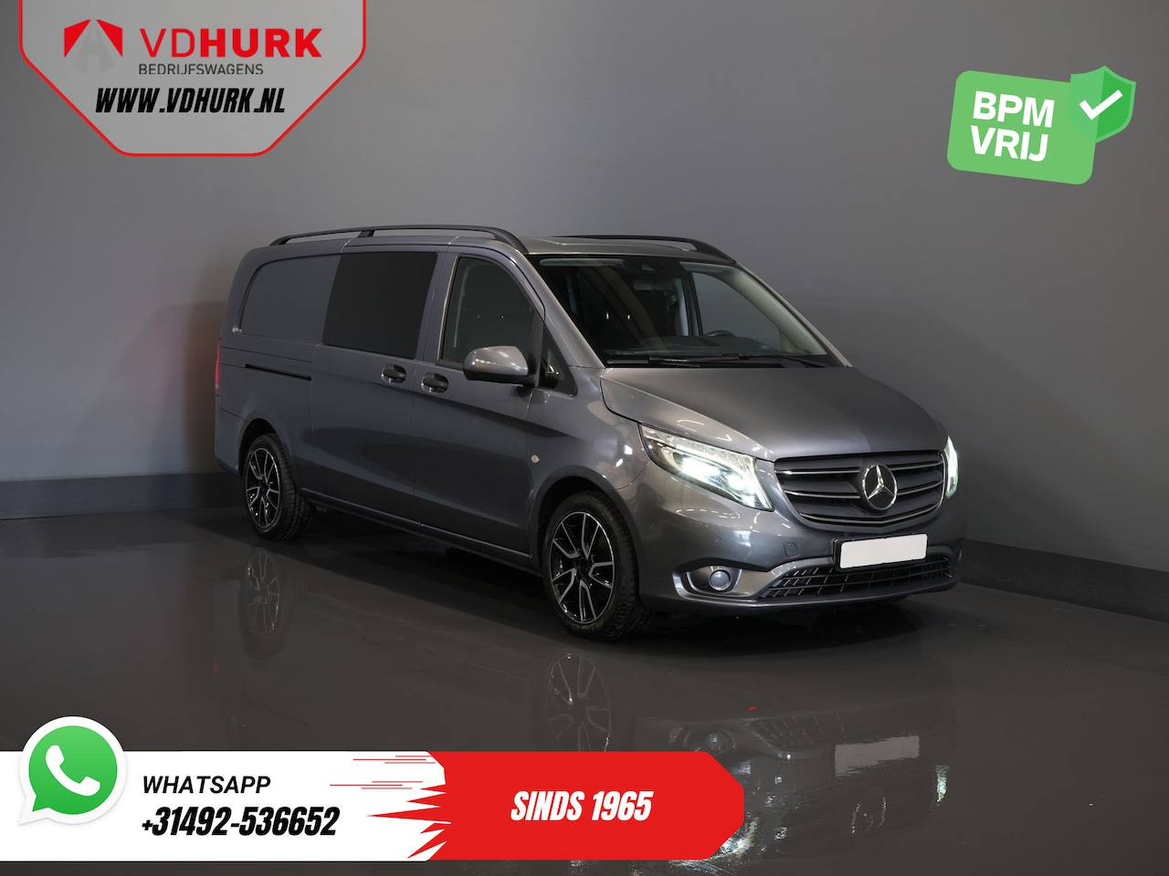 Mercedes-Benz Vito - 114 CDI Aut. L3 XL DC Dubbele Cabine BPM VRIJ! LED/ Climate/ Navi/ Carplay/ Camera/ PDC/ C - AutoWereld.nl
