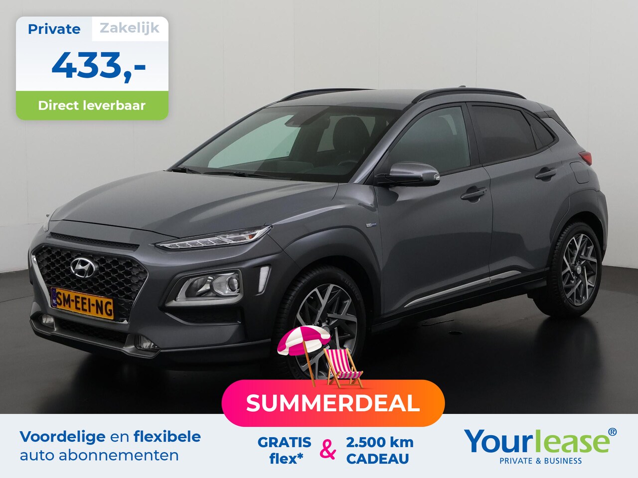 Hyundai Kona - 1.6 GDI HEV Fashion | All-in 433,- Private Lease | Zondag Open! - AutoWereld.nl