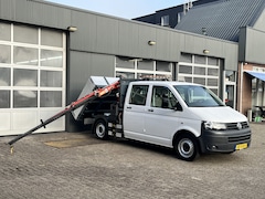 Volkswagen Transporter - 2.0 TDI DC Maxilift Laadkraan Kipper Pick up open laadbak met Trekhaak 2200 kg trekgewicht