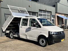 Volkswagen Transporter - 2.0 TDI L2H1 DC Pick up Kipper Dubbele cabine open laadbak met Trekhaak 2200kg trekgewicht