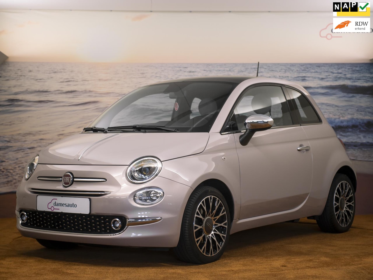 Fiat 500 - 1.0 Hybrid Star 1.0 Hybrid Star, Powder Pink, NAP, Nav, Apple carplay - AutoWereld.nl