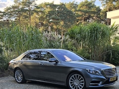 Mercedes-Benz S-klasse - 500 4Matic Lang Prestige Plus , AMG Sports- en Styling Pluspakket,  9G-Tronic,  Antaciet(Selenit) metallic, Bruin softle
