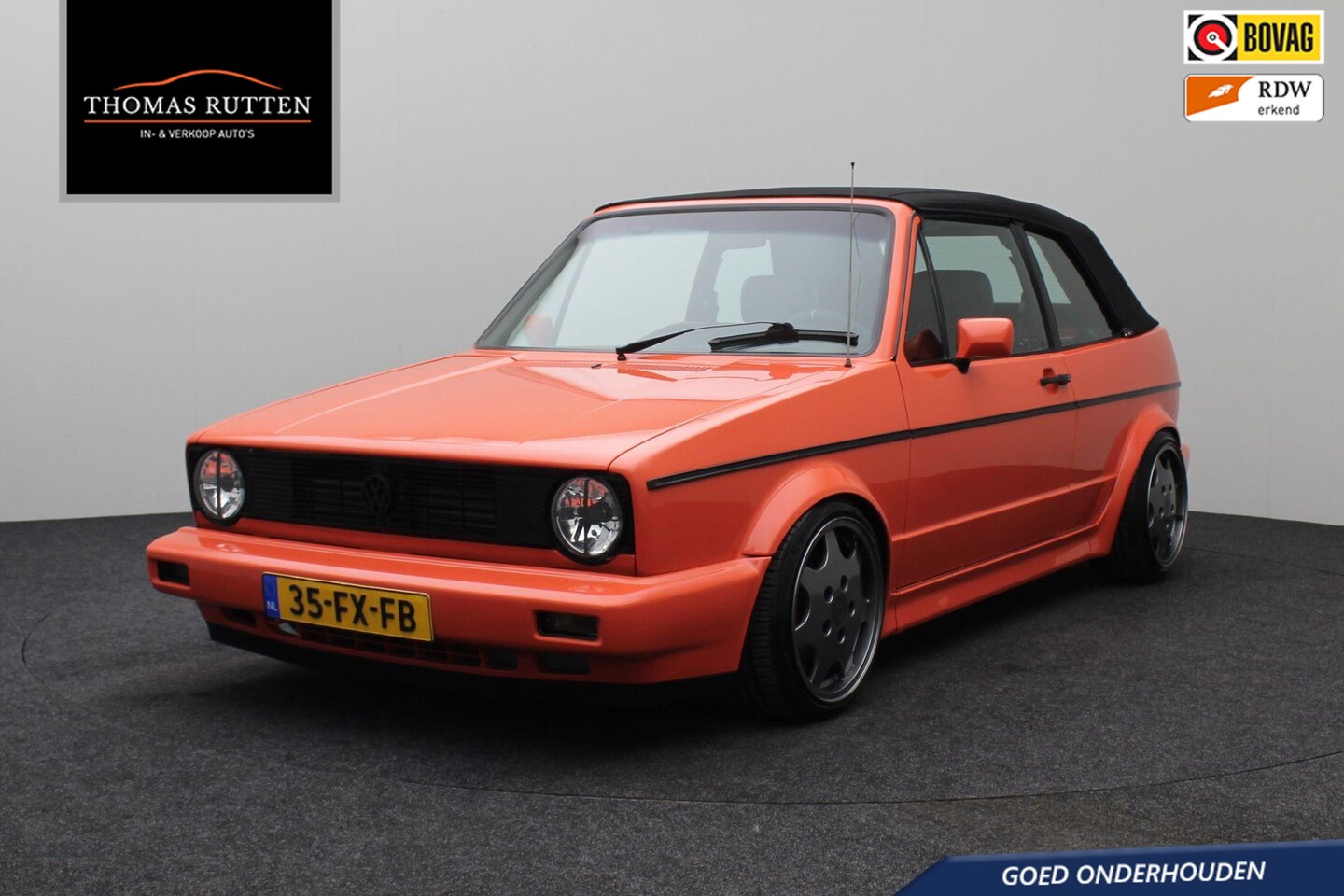 Volkswagen Golf Cabriolet - 1.8 MK1 1991 1.8 20VT TURBO | KMS | DOWNPIPE | PORSCHE Remklauwen | PORSCHE C2 Velgen | Le - AutoWereld.nl