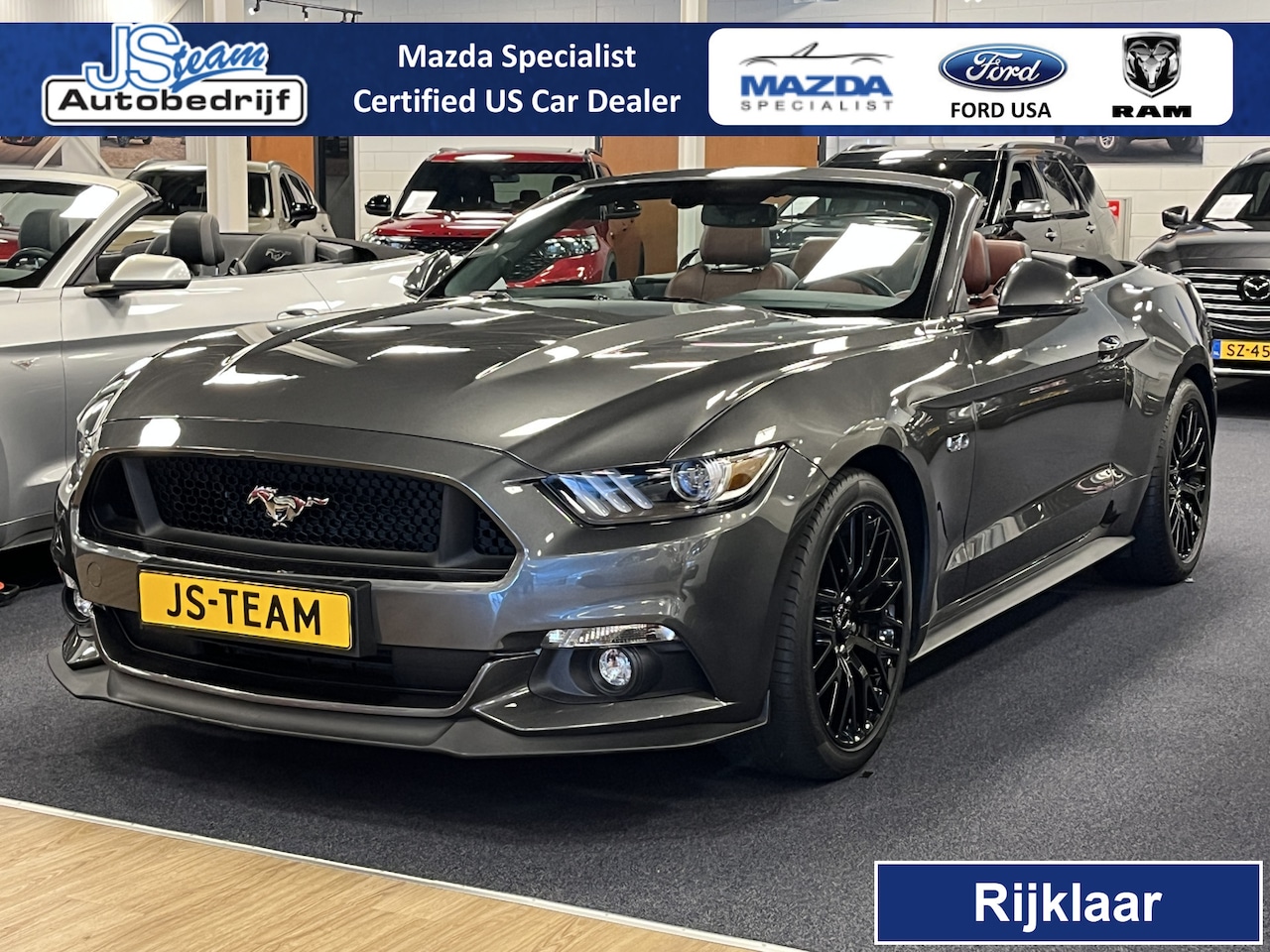 Ford Mustang Convertible - USA 5.0i V8 GT 422PK Automaat Black Pack Brembo - AutoWereld.nl