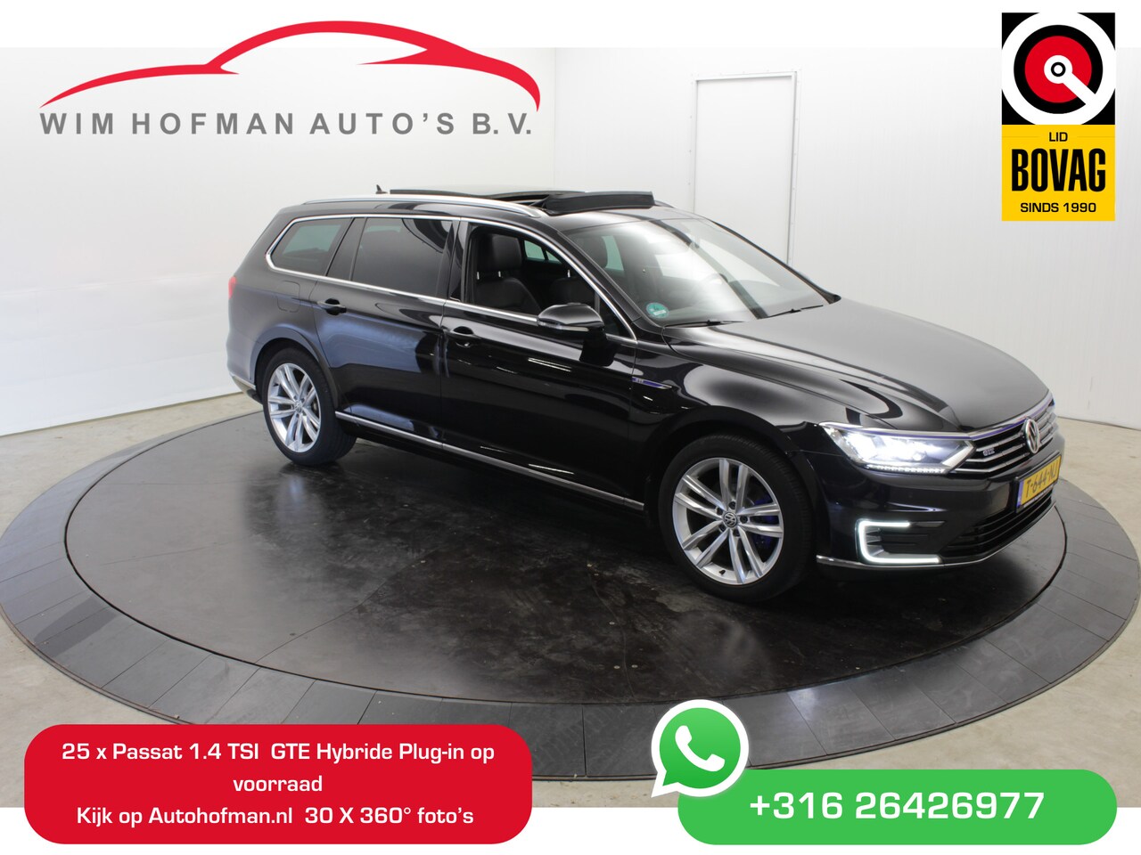 Volkswagen Passat Variant - GTE NW Model Zwarte hemel Disc pro Navi EL aklep Pano Leer Camera - AutoWereld.nl