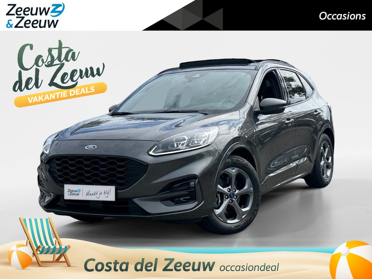 Ford Kuga - 2.5 PHEV ST-Line | Panorama dak | Winter Pack | Half leder | 18 Inch Lichtmetaal winter se - AutoWereld.nl