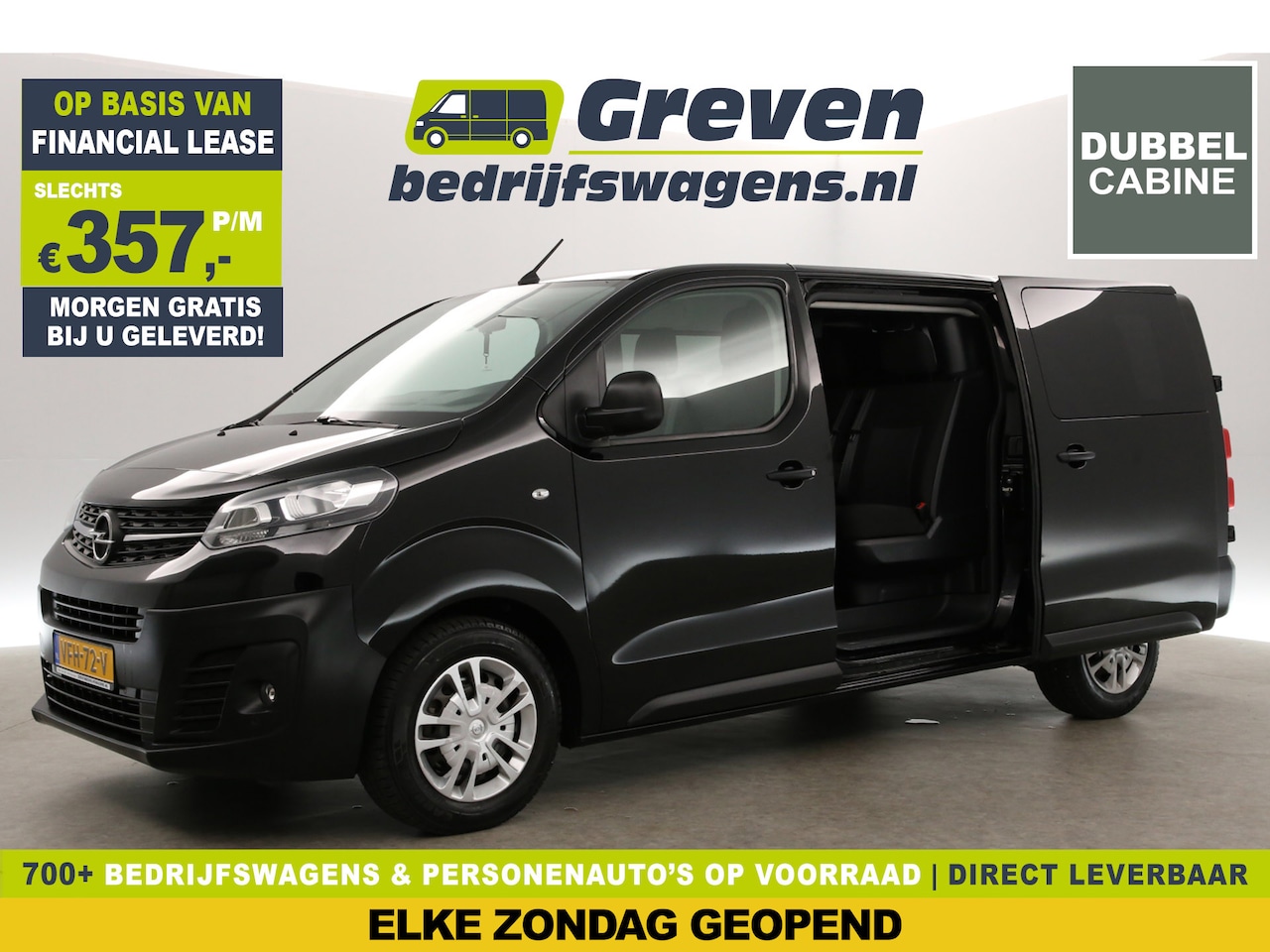 Opel Vivaro - 2.0 CDTI L3H1 | Dubbele Cabine | 6 Persoons | Airco Camera Cruise Carplay Navi PDC 2xSchui - AutoWereld.nl