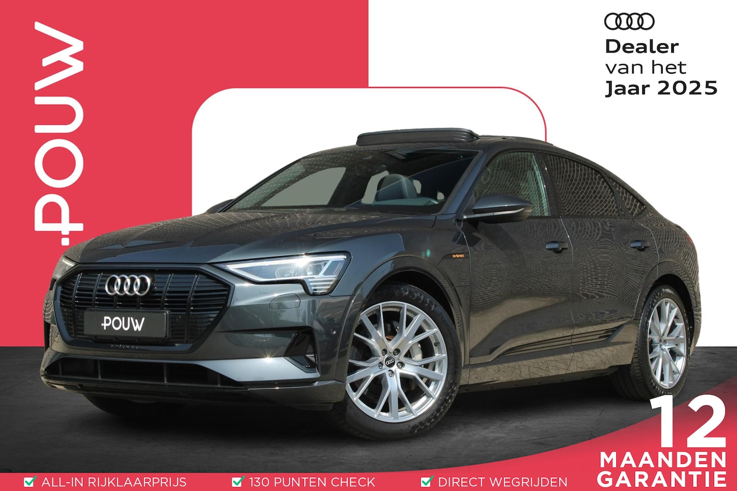 Audi e-tron Sportback - 50 313pk quattro Business Edition Plus 71 kWh | Panoramadak | Luchtvering | Memory | Leder - AutoWereld.nl