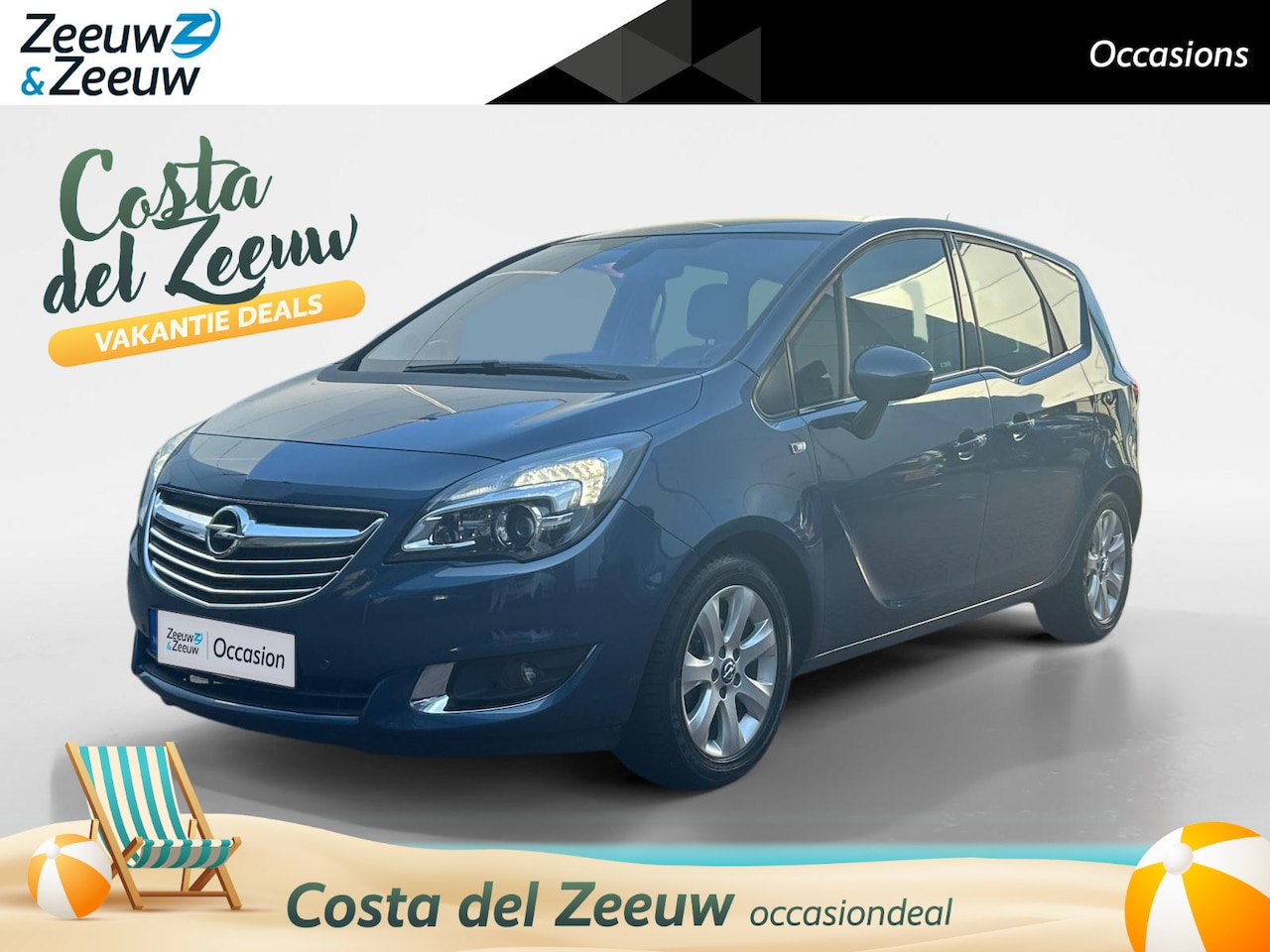 Opel Meriva - 1.4 Turbo Blitz | Parkeersensoren | Navigatie | Stuurverwarming | Stoelverwarming | Dealer - AutoWereld.nl