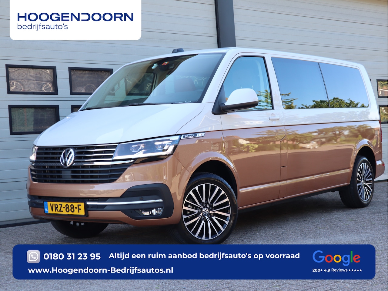 Volkswagen Transporter - 2.0 TDI 150pk Bulli - DC Leder - NL-Auto 1ste Eigenaar - Two Tone - AutoWereld.nl