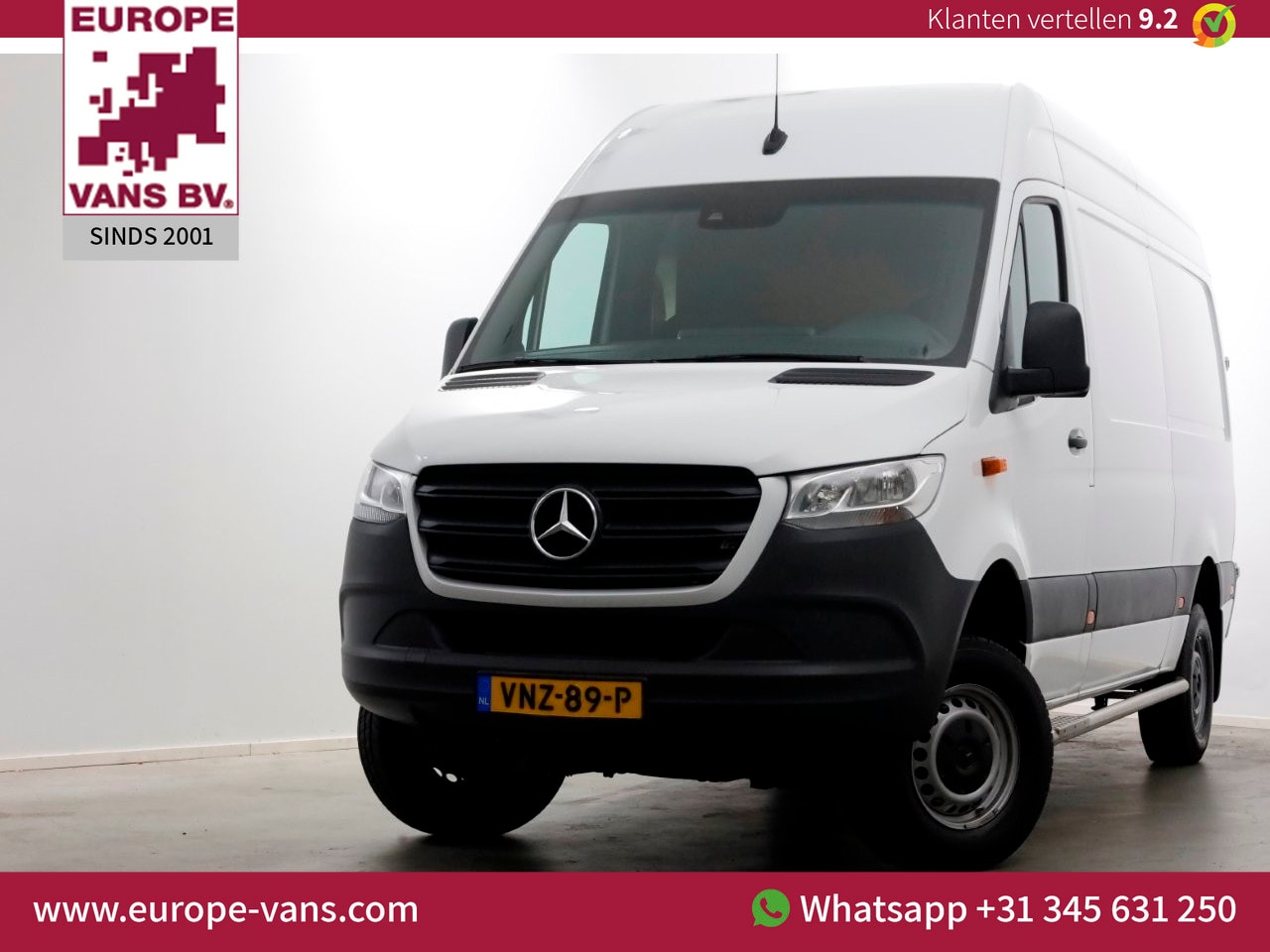 Mercedes-Benz Sprinter - 316 CDI 163pk 7G Automaat L2H2 4x4 ZG1 Airco/Camera/Trekhaak 2800kg 02-2022 - AutoWereld.nl