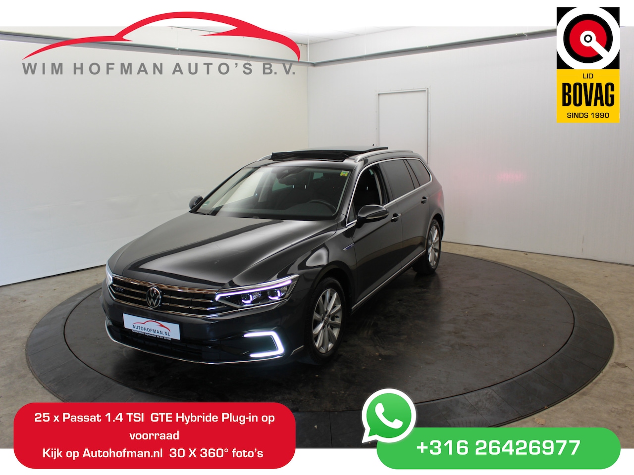 Volkswagen Passat Variant - 1.4 TSI PHEV GTE Business Pano Trekh 360° Cam Dhoek Virtual Cockpit El-aKlep Pro Navi - AutoWereld.nl