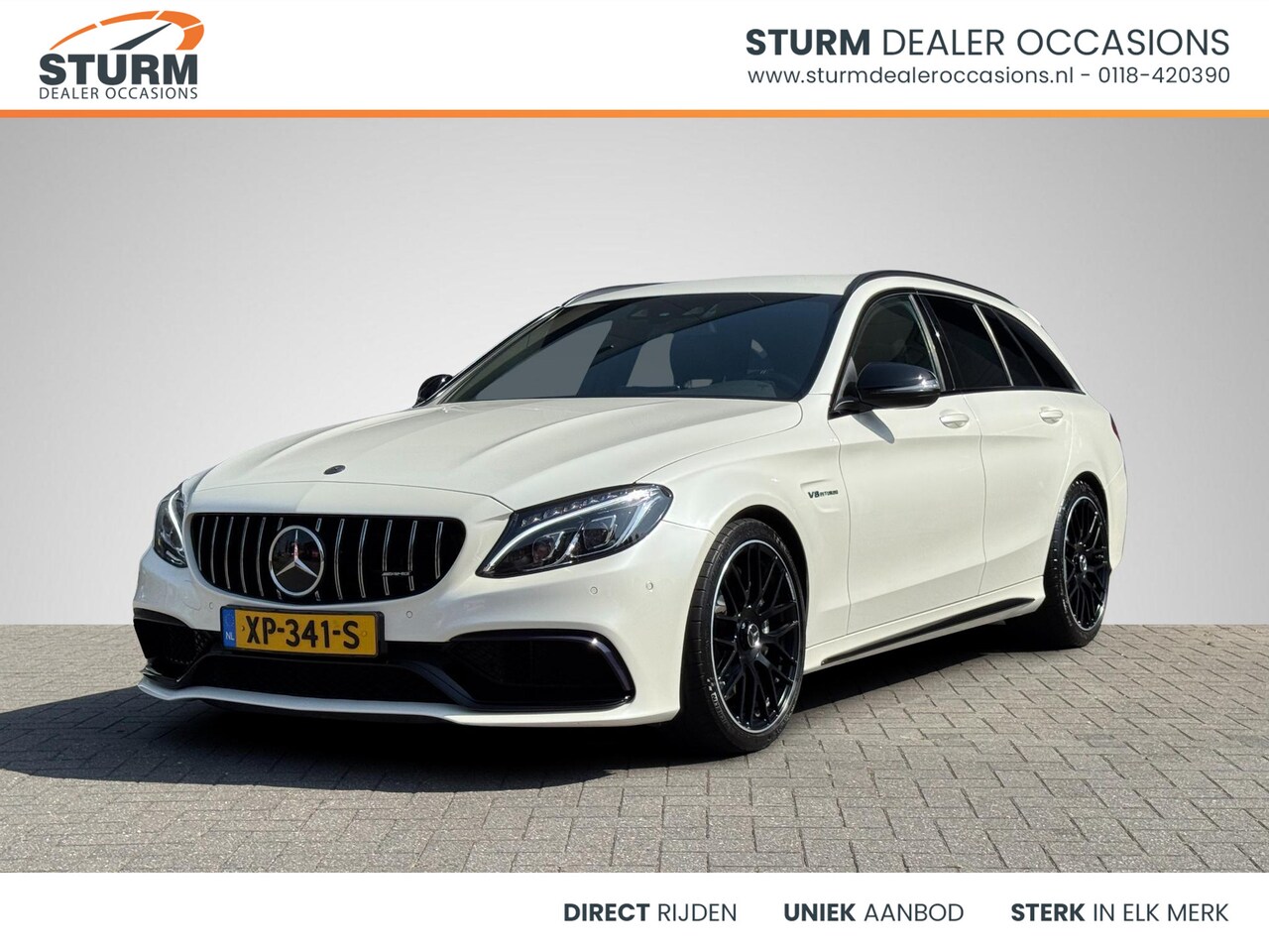 Mercedes-Benz C-klasse Estate - AMG 63 | Burmester | Geheugenstoelen | Sportuitlaat | Designo Kleur | Kruisspaak Velgen | - AutoWereld.nl