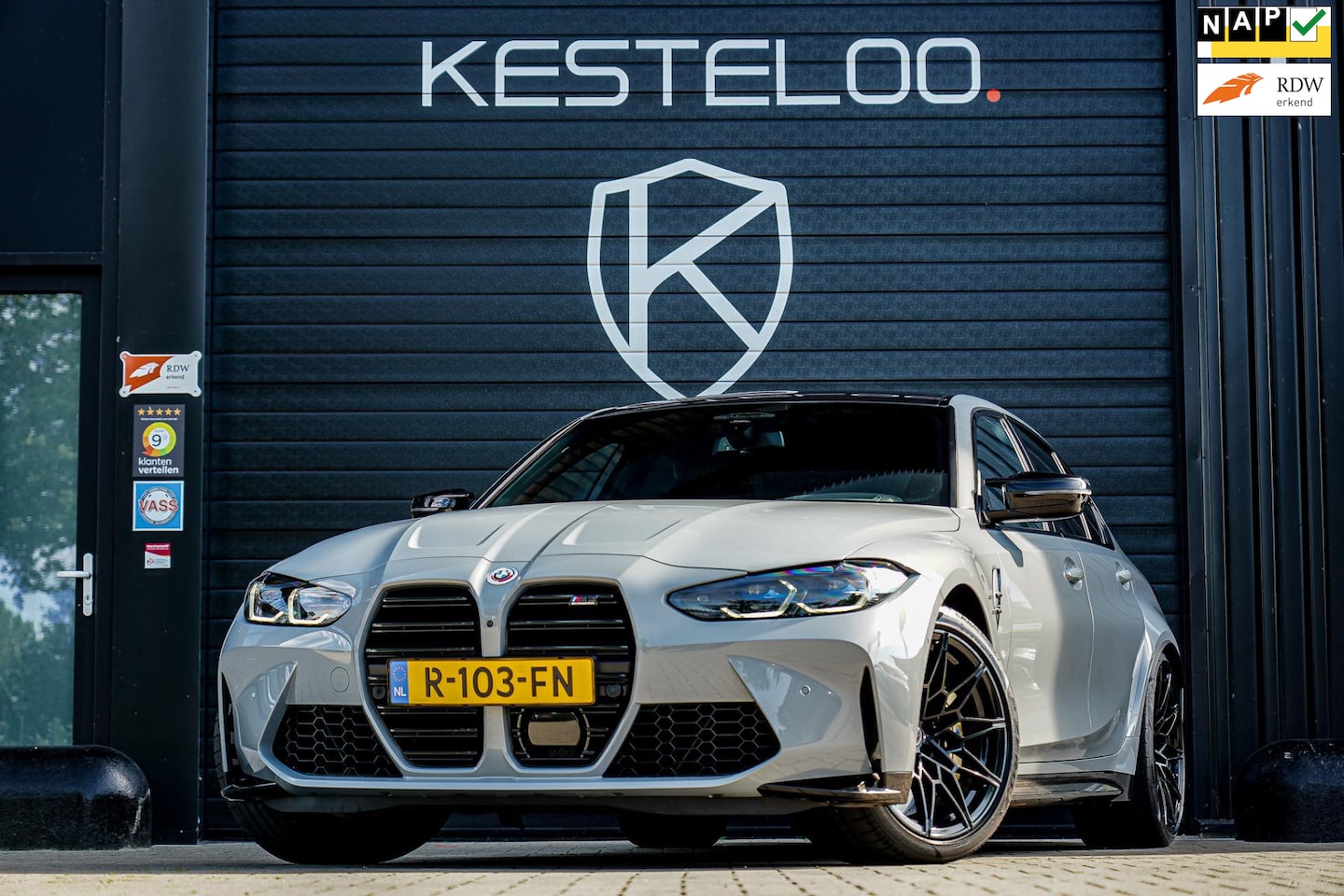 BMW M3 - 3-serie xDrive Competition KERAMIEK/BROOKLYN GRAU/BTW/LASER/HUD/HARMANKARDON/STOELVERW+VEN - AutoWereld.nl