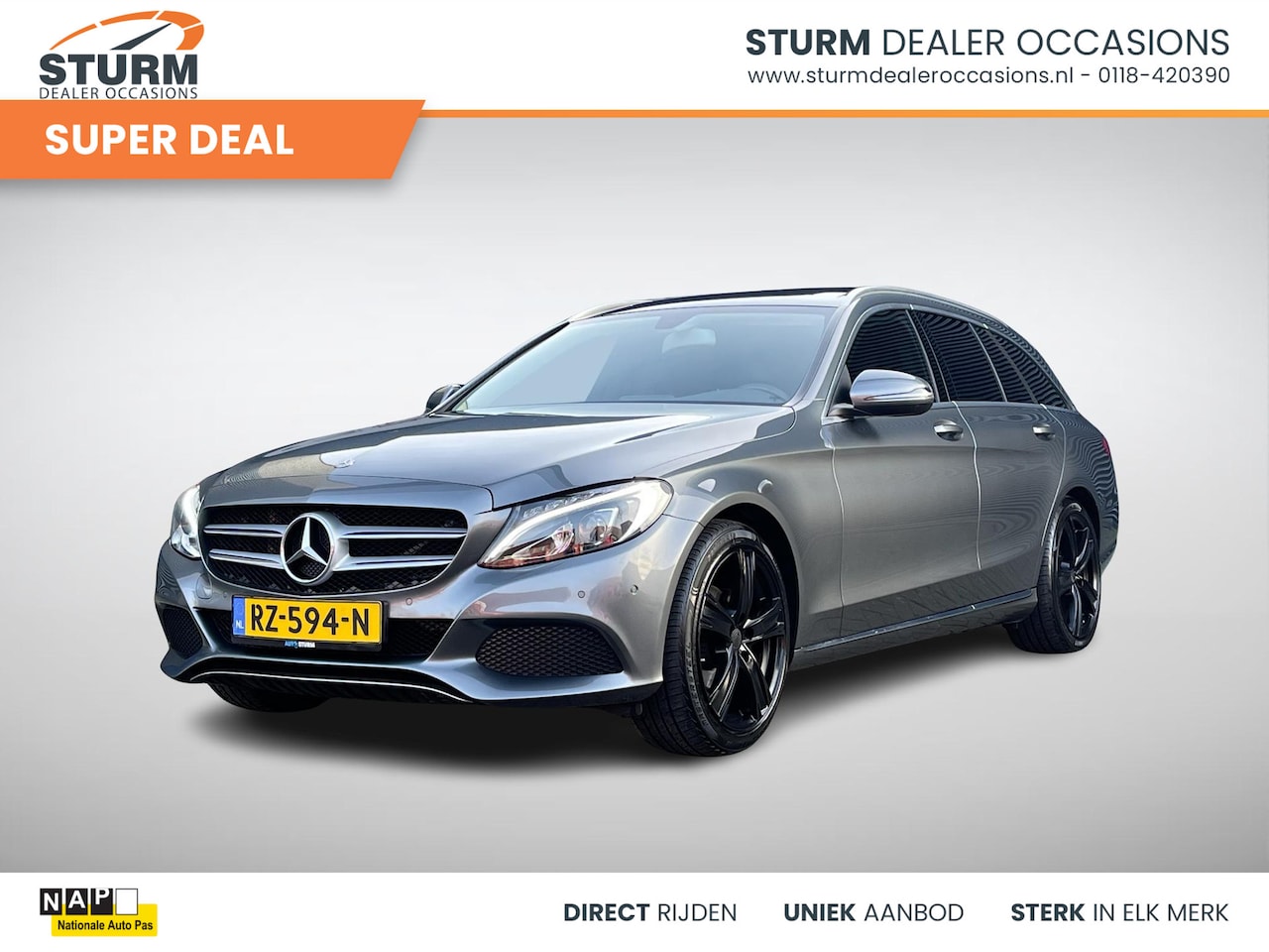 Mercedes-Benz C-klasse Estate - 180 Premium Plus | Panoramadak | Leder | LED Koplampen | Stoelverwarming | Navigatie | Cam - AutoWereld.nl
