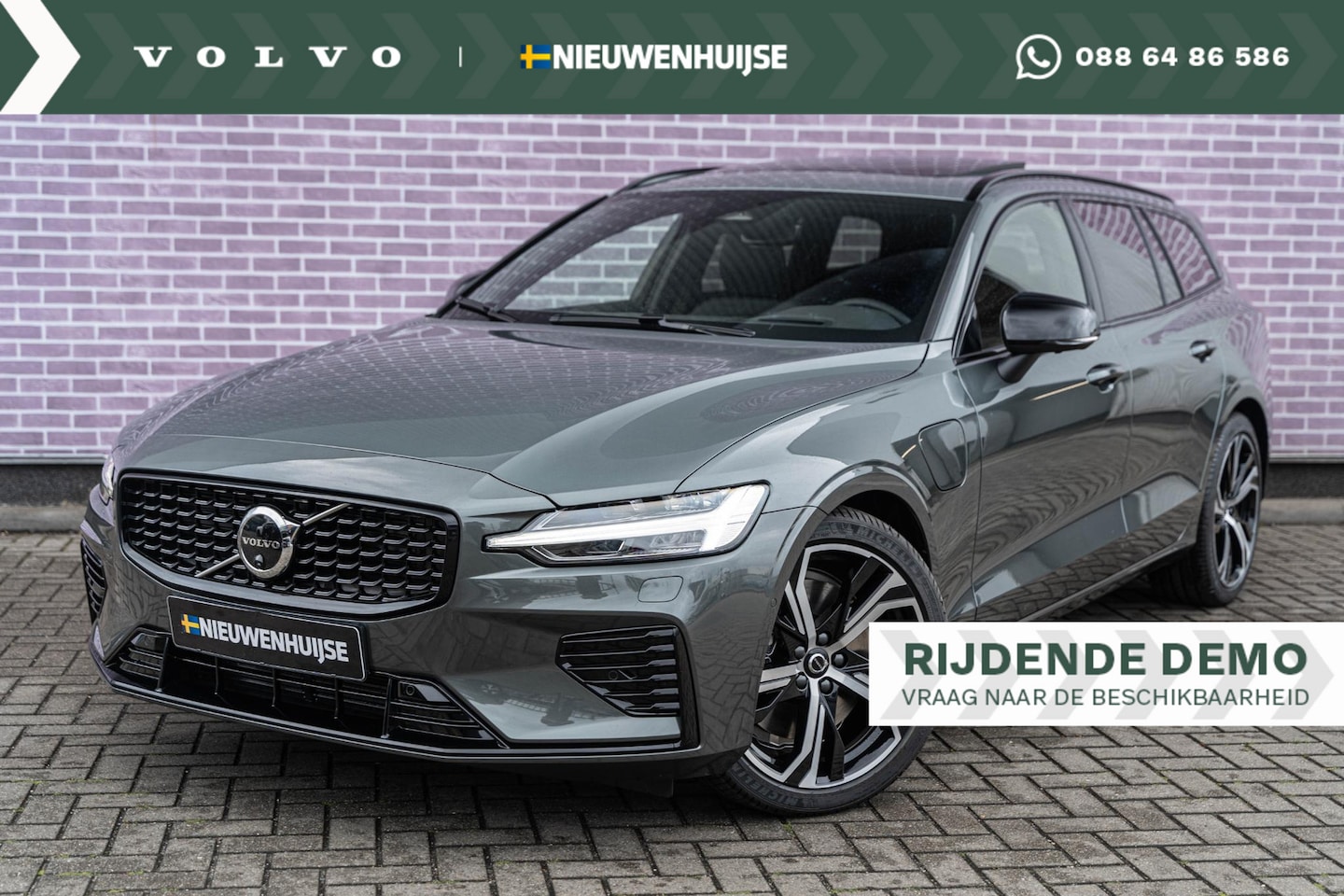 Volvo V60 - T6 Plug-in hybrid AWD Ultra Dark | Google | Longe Range | Schuif-/Kanteldak | Lederen Bekl - AutoWereld.nl