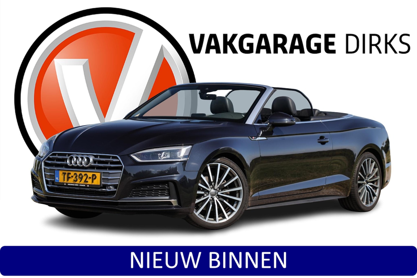 Audi A5 Cabriolet - 2.0 TFSI Aut7 S-Line ✅ Leder ✅ Sportonderstel ✅ Stoelverwarming - AutoWereld.nl