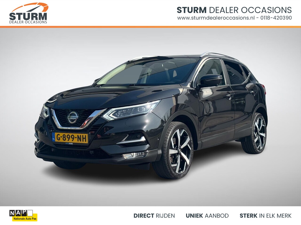 Nissan Qashqai - 1.3 DIG-T Tekna | Trekhaak | Panoramadak | Apple Carplay/Android Auto | 360° Camera | Adap - AutoWereld.nl