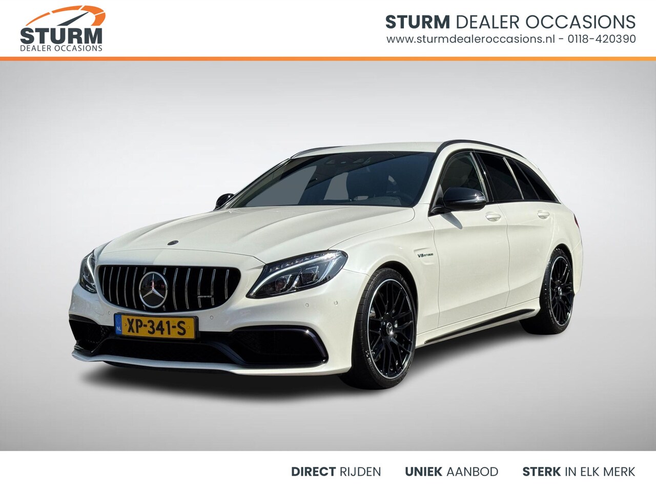 Mercedes-Benz C-klasse Estate - AMG 63 | Burmester | Geheugenstoelen | Sportuitlaat | Designo Kleur | Kruisspaak Velgen | - AutoWereld.nl