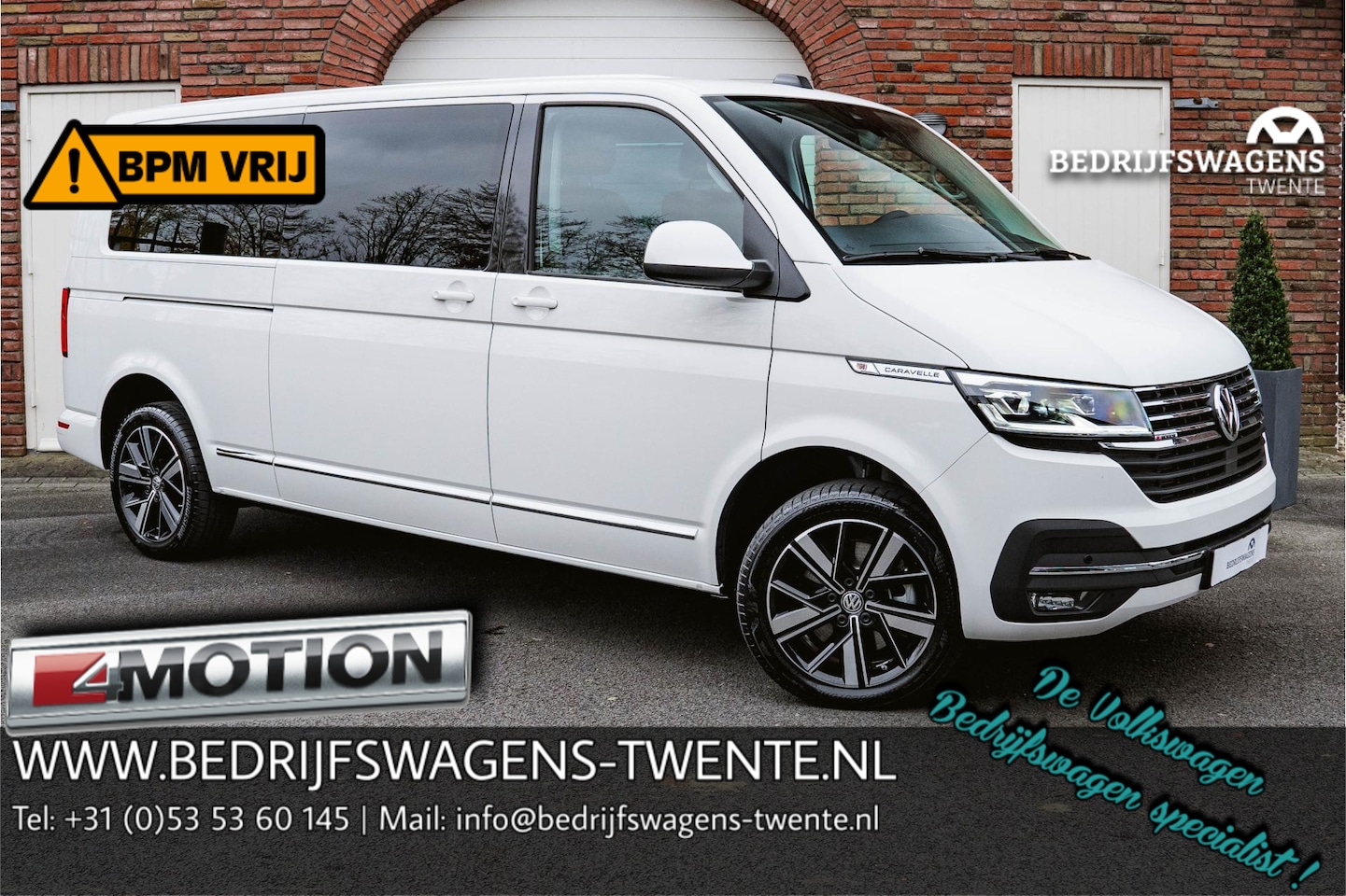 Volkswagen Transporter Caravelle - T6.1 Caravelle 204pk Highline 4-MOTION DSG L2H1 ACC | LED | Leder | Side Assist | ELEKT.KL - AutoWereld.nl