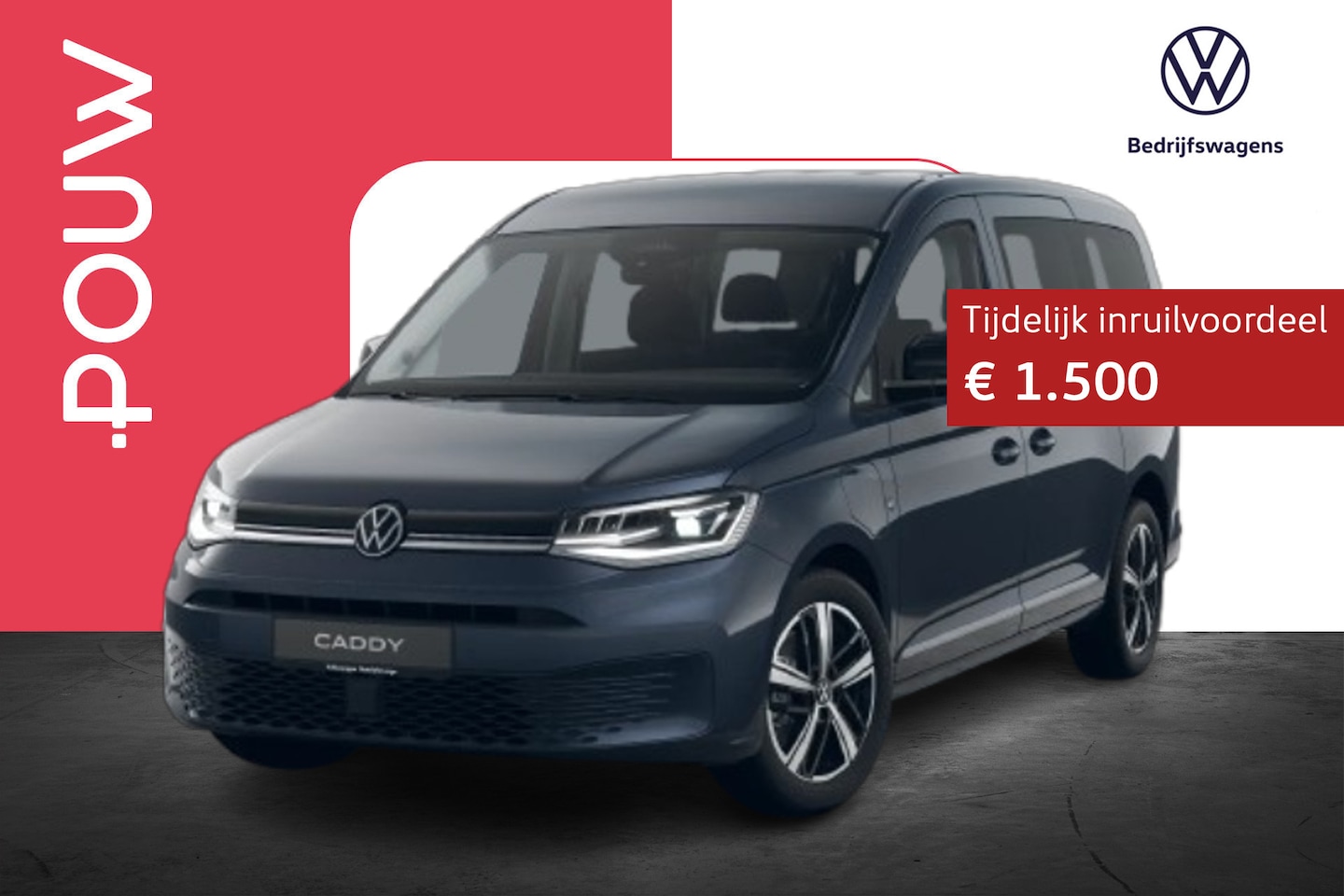 Volkswagen Caddy - 1.5 TSI 204pk Hybride Style | Apple Carplay/Android Auto | Trekhaak - AutoWereld.nl