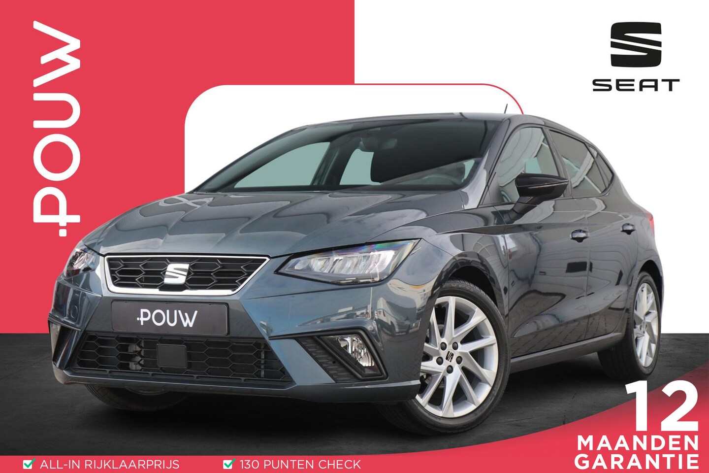 SEAT Ibiza - 1.0 EcoTSI 95pk FR | Full Link Navigatie | Parkeersensoren | Climate Control | LED - AutoWereld.nl