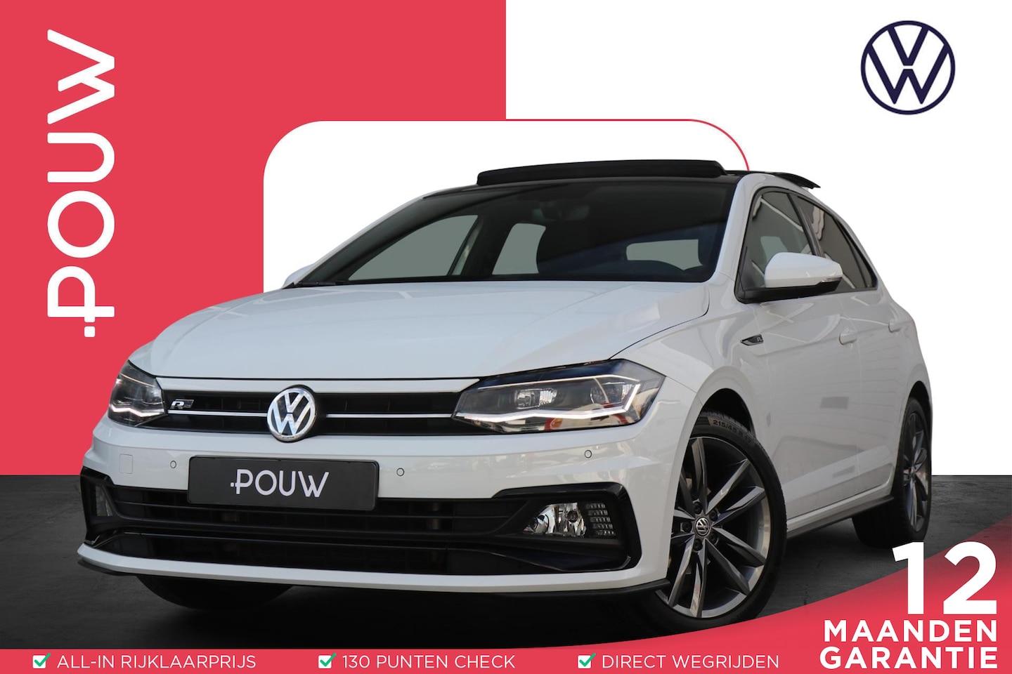 Volkswagen Polo - 1.0 TSI 95pk R-Line | Panoramadak | Navigatie | Climate Control | Parkeersensoren - AutoWereld.nl