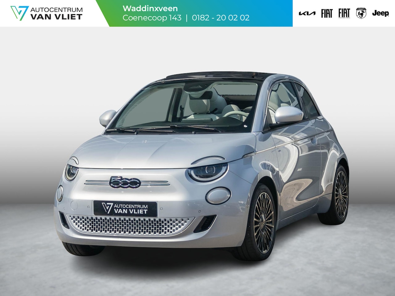 Fiat 500e - Cabrio La Prima 42 kWh | Clima | Cruise | Leder | 17" | Priv Glass | Winter Pack | JBL Sou - AutoWereld.nl