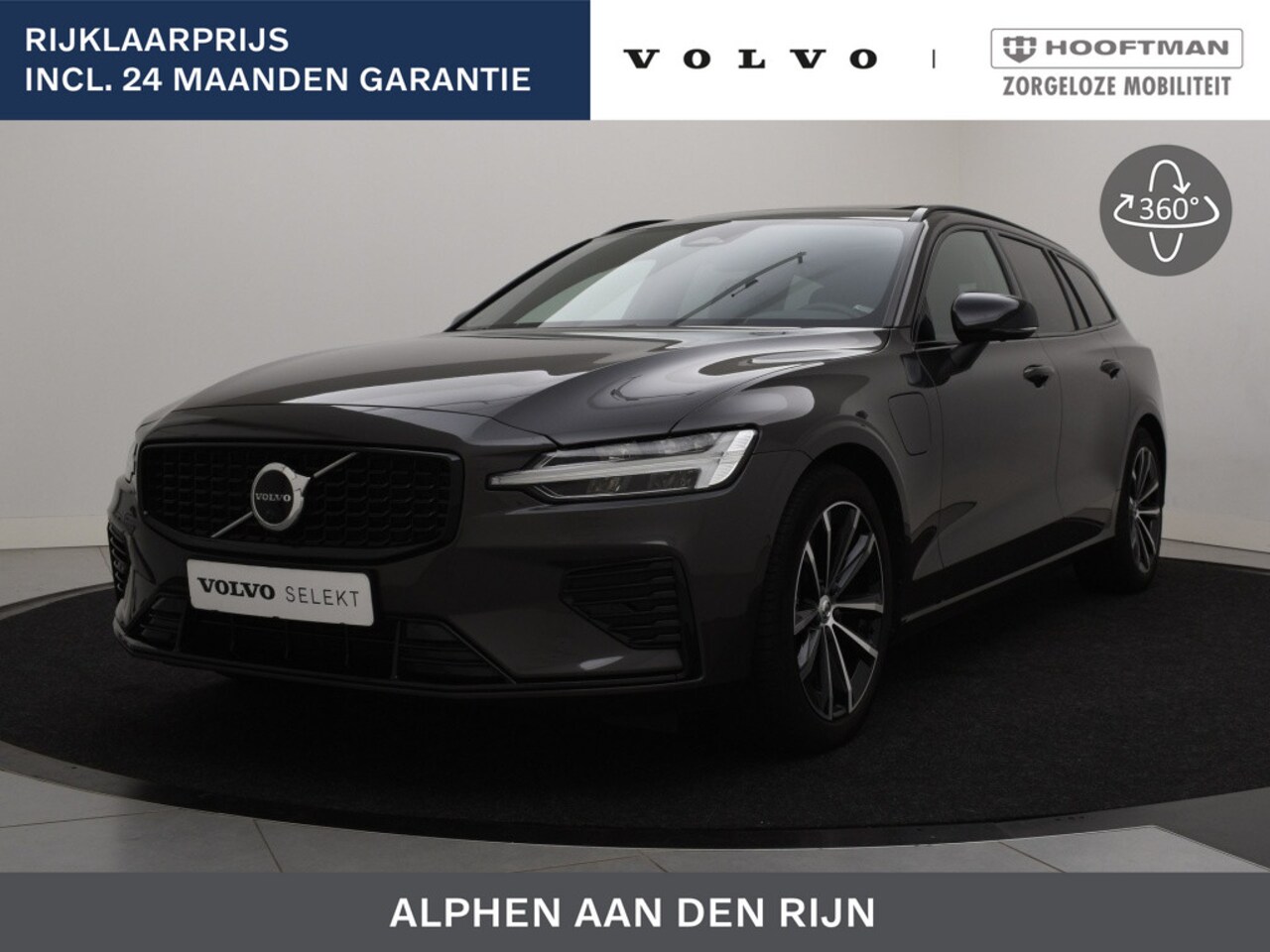 Volvo V60 - T6 PLUG-IN HYBRID PLUS DARK SCHUIFDAK TREKHAAK 360GR CAM - AutoWereld.nl