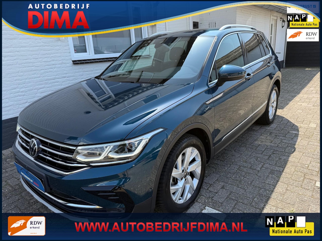 Volkswagen Tiguan - 1.5 TSI Elegance Automaat/ 360 Camera/ Navi/ Leder/ Memory/ Sfeerverlichting/ ECC/ Stuur+ - AutoWereld.nl