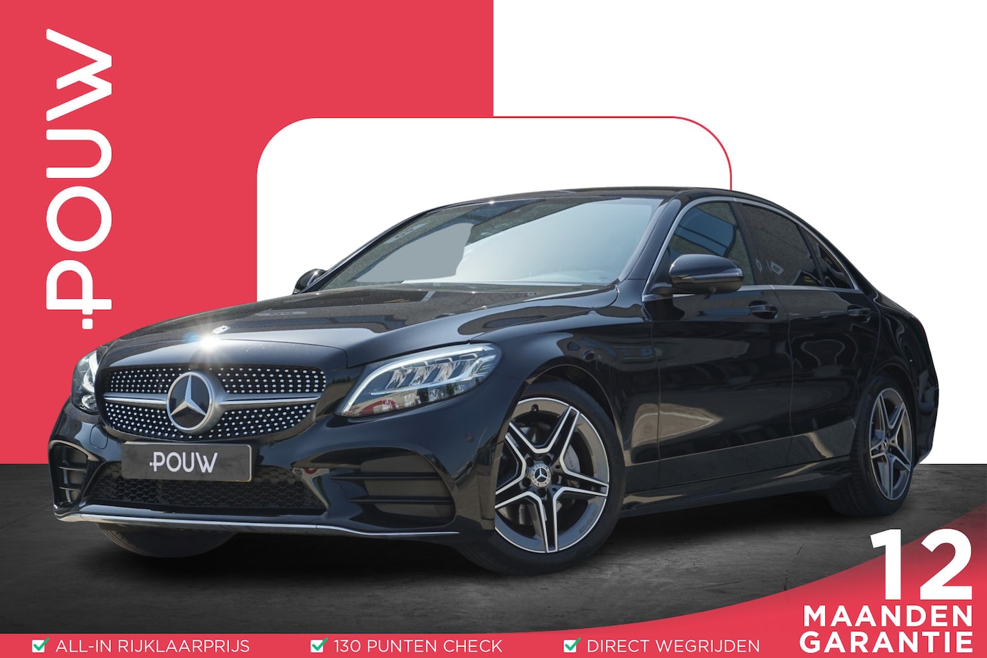 Mercedes-Benz C-klasse - 180 156pk Business Solution AMG | Trekhaak Afneembaar | Navigatie | Camera | Climate Contr - AutoWereld.nl