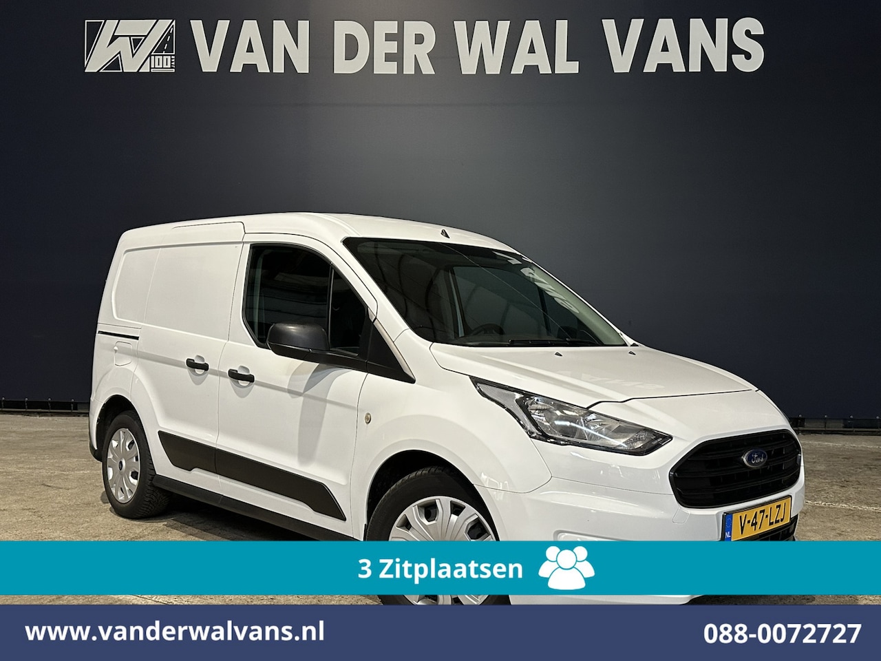 Ford Transit Connect - 1.5 EcoBlue L1H1 Euro6 Airco | 3-zits | Verwarmde Voorruit Bluetoothtelefoon voorbereiding - AutoWereld.nl