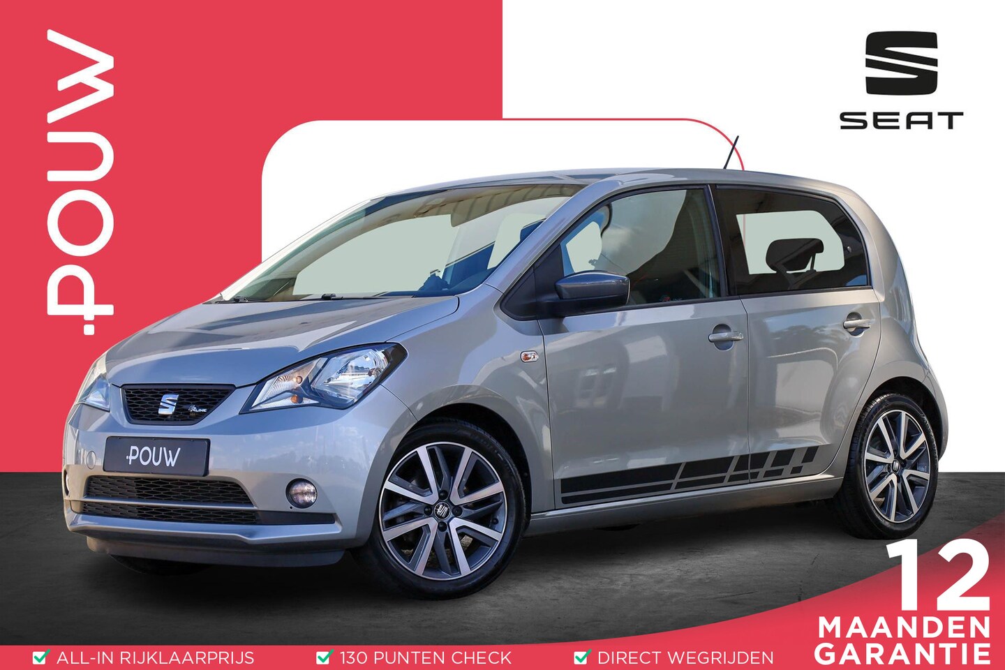 SEAT Mii - 1.0 FR 60pk Intense | Cruise Control | Parkeersensoren | Airco - AutoWereld.nl