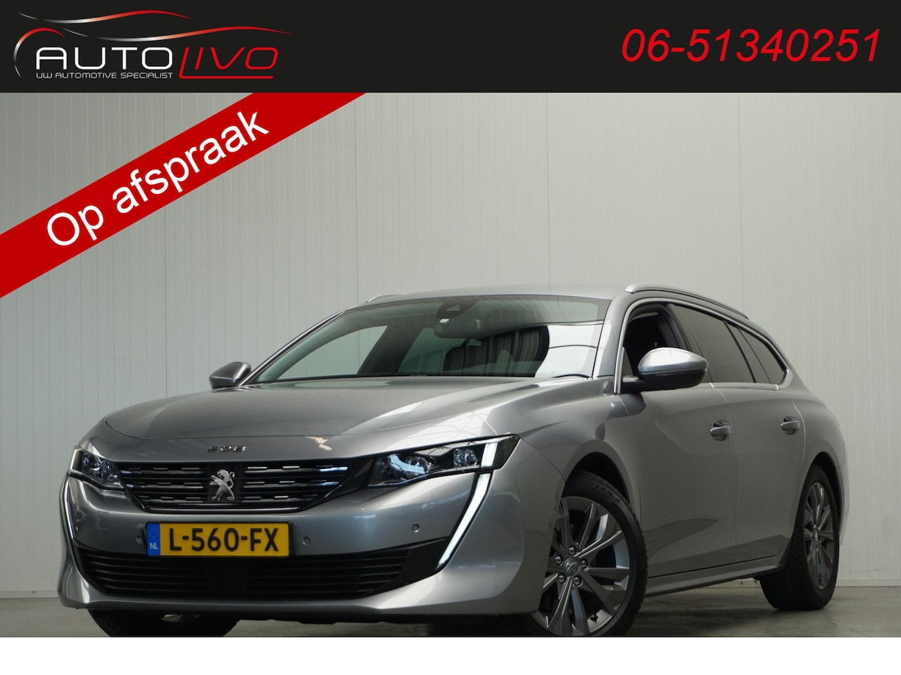 Peugeot 508 SW - 1.2 PureTech Blue Lease Allure AUTOMAAT! G. NAVI CLIMA LED CAMERA PDC CRUISE TREKHAAK etc. - AutoWereld.nl
