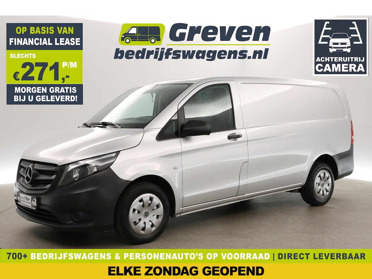 Mercedes-Benz Vito - 110 CDI Lang Airco Camera Elektrpakket Schuifdeur Achterklep Stoelverwarming - AutoWereld.nl