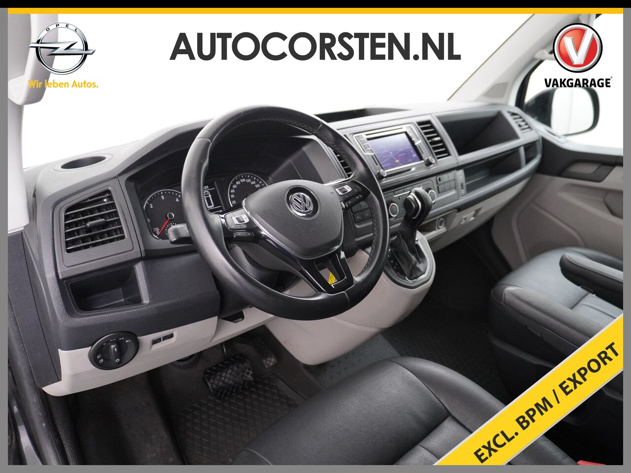 Volkswagen Transporter - 2.0TDI 150PK AUT-7 Leer Navi Pdc DSG Highline Voorruitverwarming Cruise Control Regen/Lich - AutoWereld.nl