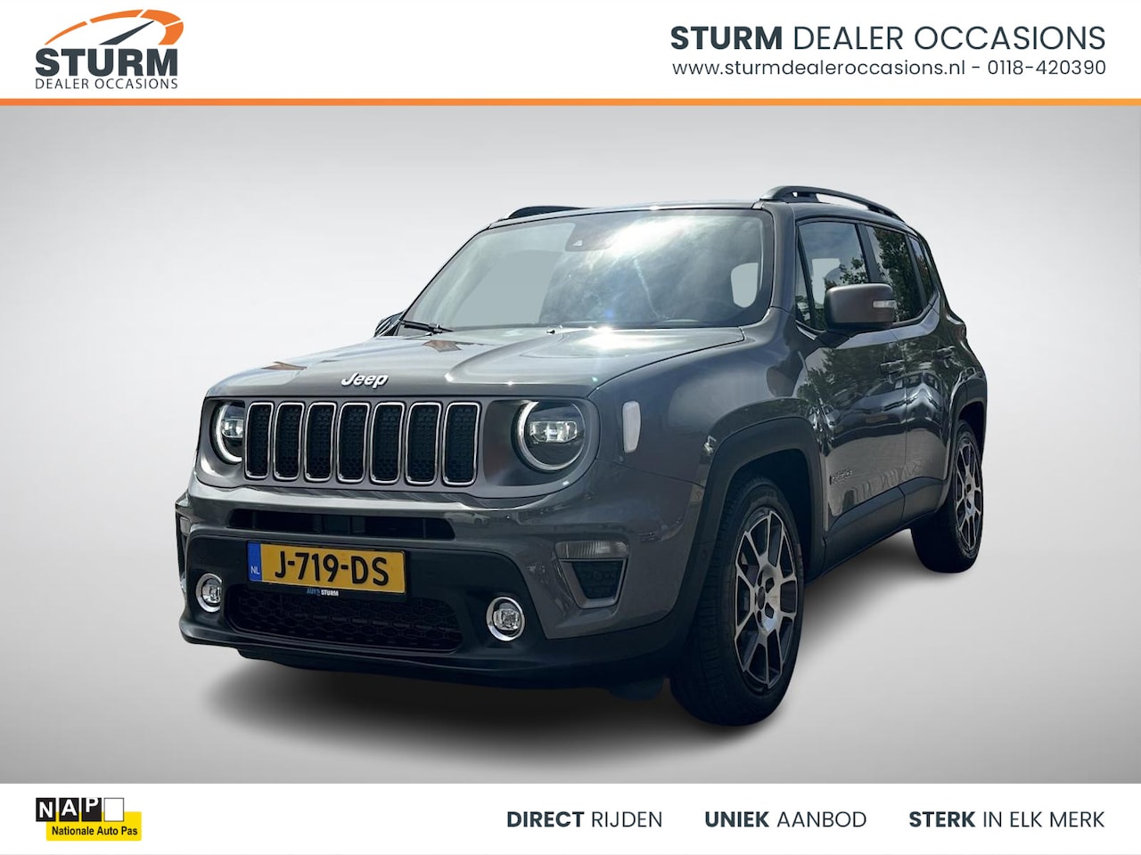 Jeep Renegade - 1.3T DDCT Limited Trekhaak | Navigatie | Climate Control | Keyless Entry | Cruise Control - AutoWereld.nl