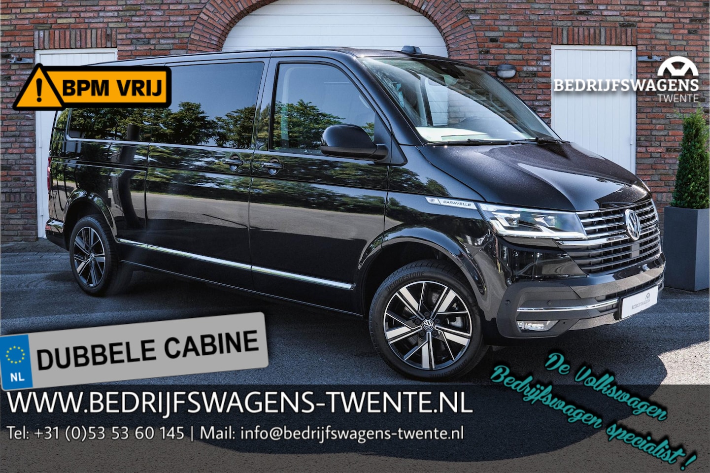 Volkswagen Transporter Caravelle - T6.1 2.0 TDI 204 PK DSG L2H1 A-KLEP FULL OPTIONS ACC | LED | Leder | Side Assist | Privacy - AutoWereld.nl
