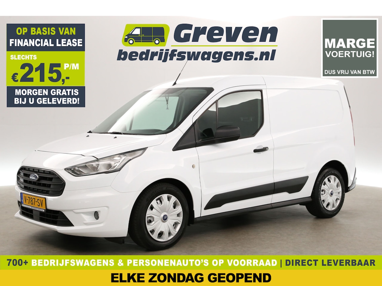 Ford Transit Connect - 1.5 EcoBlue L1H1 | MARGE! | Airco Cruise Parkeersensoren 3 Persoons Schuifdeur Elektrpakke - AutoWereld.nl