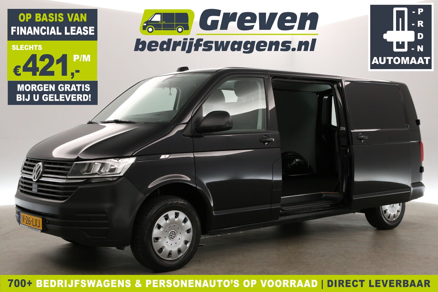 Volkswagen Transporter - 2.0 TDI L2H1 150PK DSG Automaat Airco Camera 2xSchuifdeur Carplay Cruise PDC Trekhaak - AutoWereld.nl