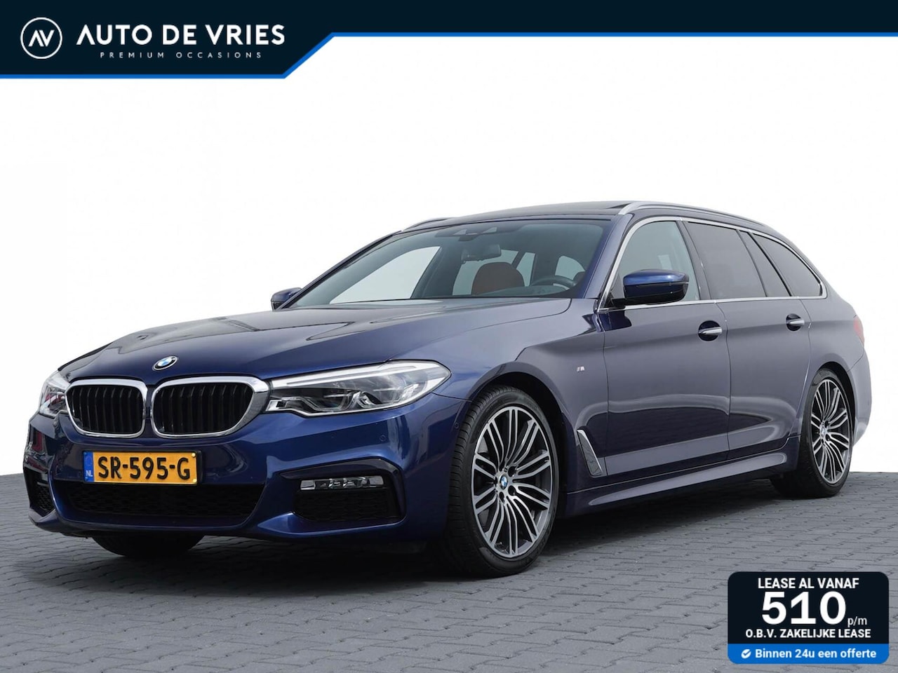 BMW 5-serie Touring - 520i 184pk High Executive M-Sport | Panoramadak | Cognac leder | Harman/Kardon | Trekhaak - AutoWereld.nl