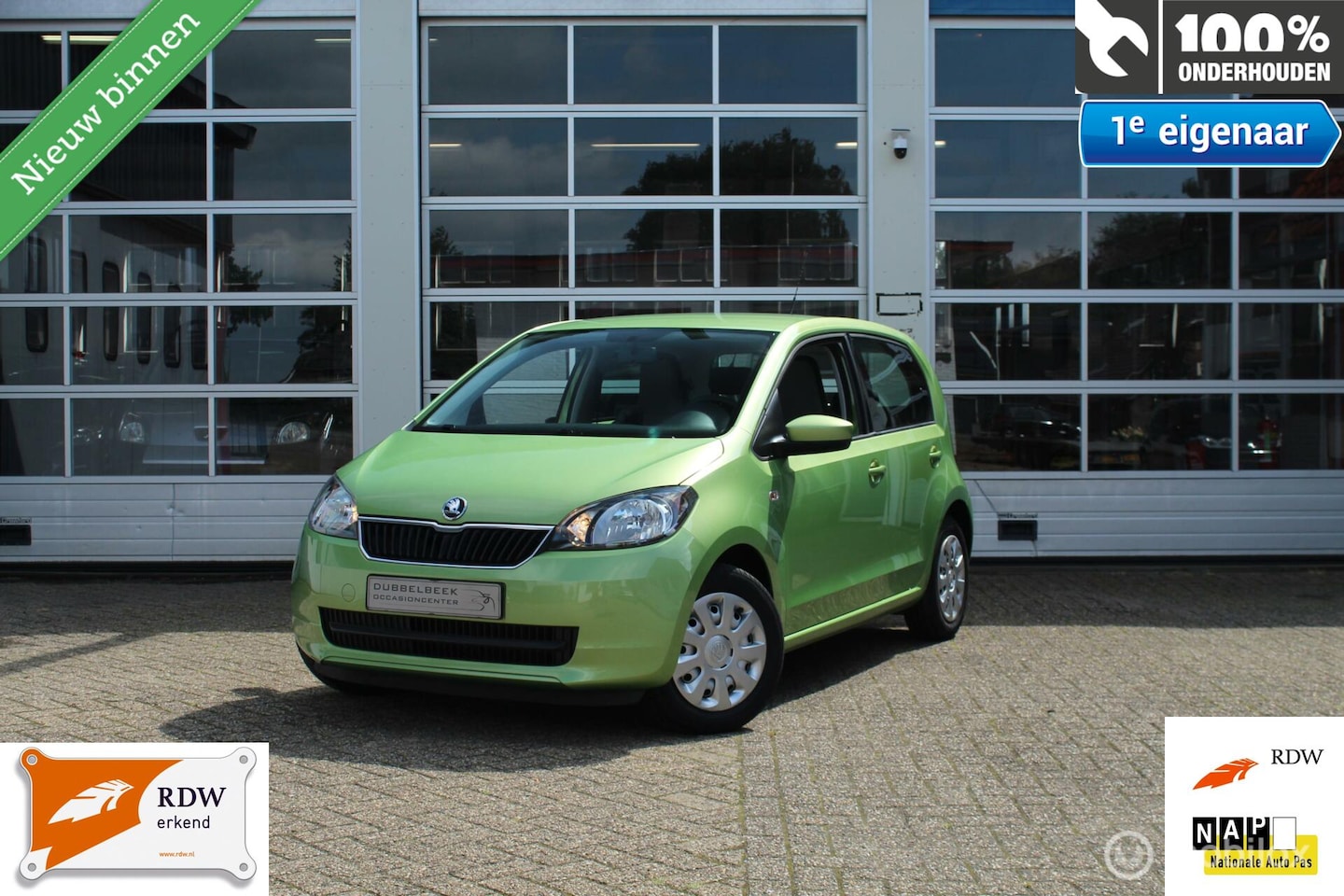 Skoda Citigo - 1.0-12V 5-DEURS 55KW/75PK! AUTOMAAT! AIRCONDITIONING! AMBITION/ELEGANCE NAVIGATIE BLUETOOT - AutoWereld.nl